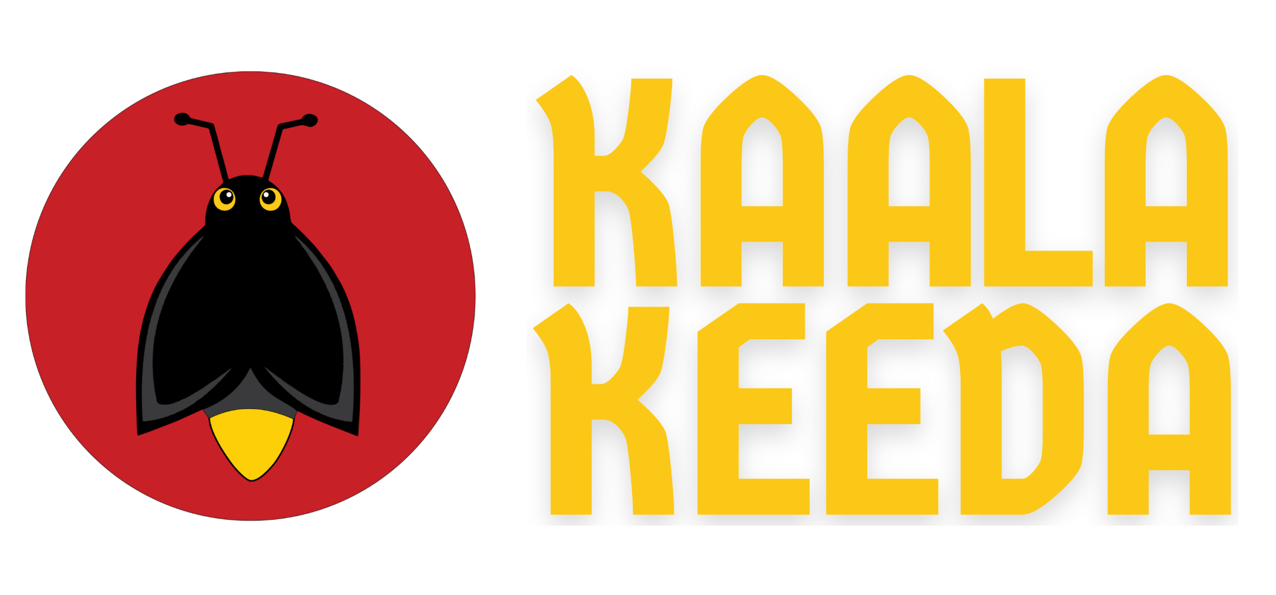 Black Kaala Keeda logo of a firefly on a red circle